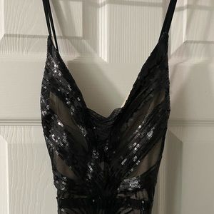 Long Black sequence dress